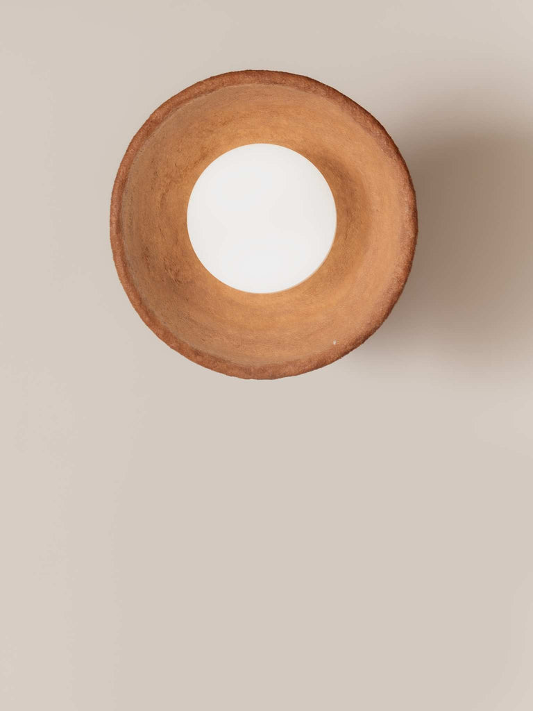 Ceramic Round Wall Sconce (10 inches/25 cm) - Pecherna collection