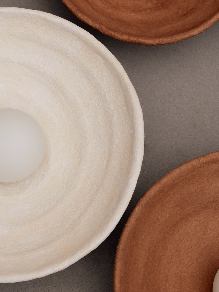 Ceramic Round Wall Sconce - Pecherna collection