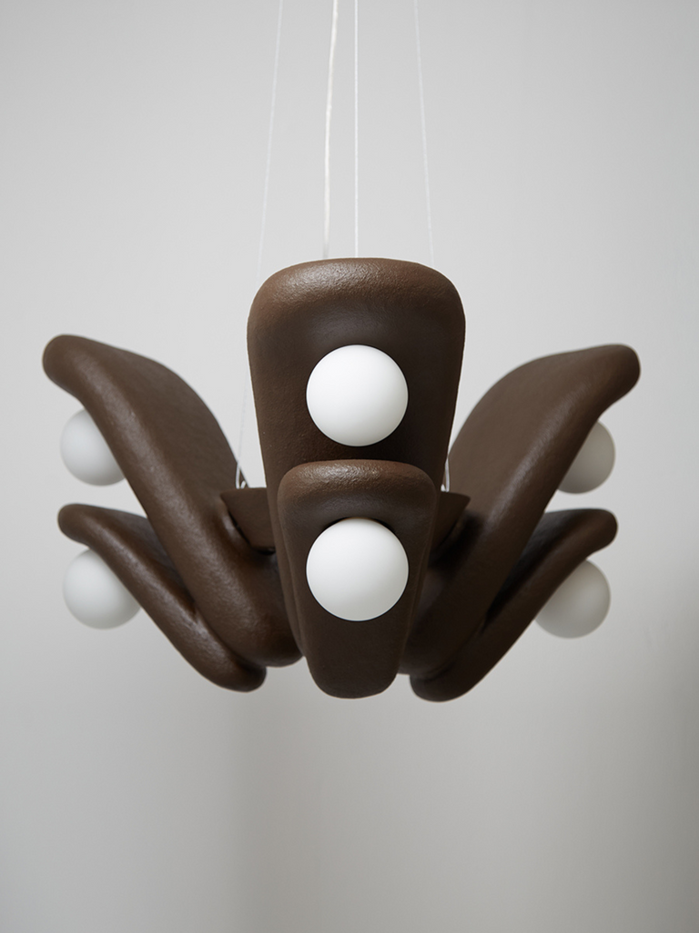 Ceramic Pendant Light with Clay | 3 pairs, Small Size - Zakohani Collection