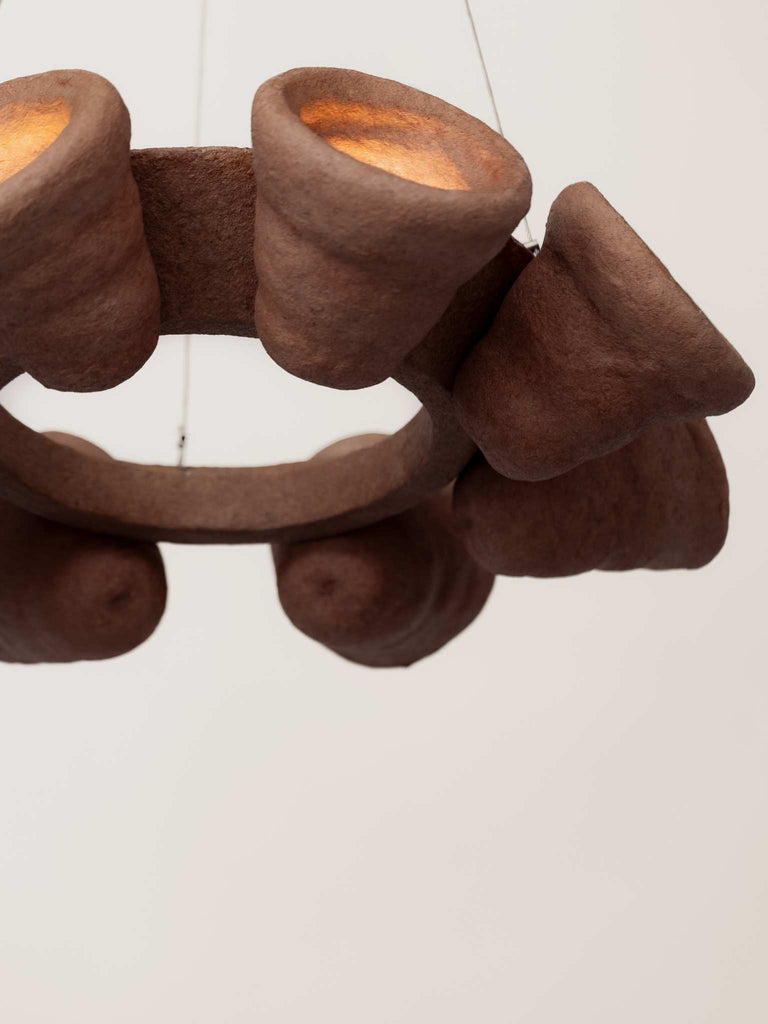 Clay Bell Shaped Chandelier (8 bells)  - Pecherna collection