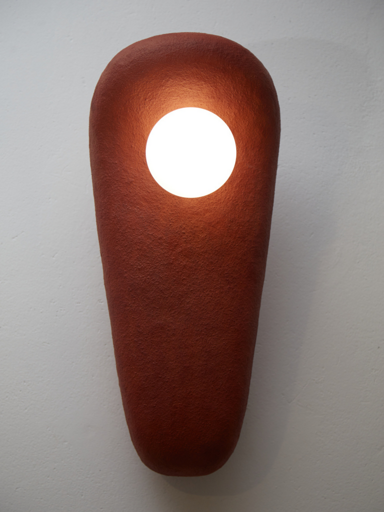 Red ceramic table lamp - Zakohani collection
