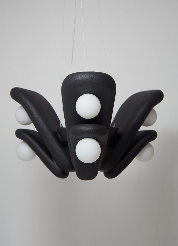 Black ceramic pendant light - Zakohani collection