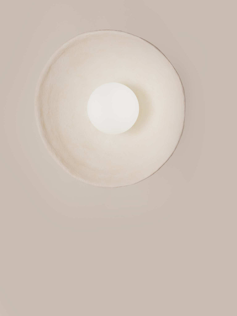 Ceramic Round Wall Sconce (12 inches/30 cm) - Pecherna collection