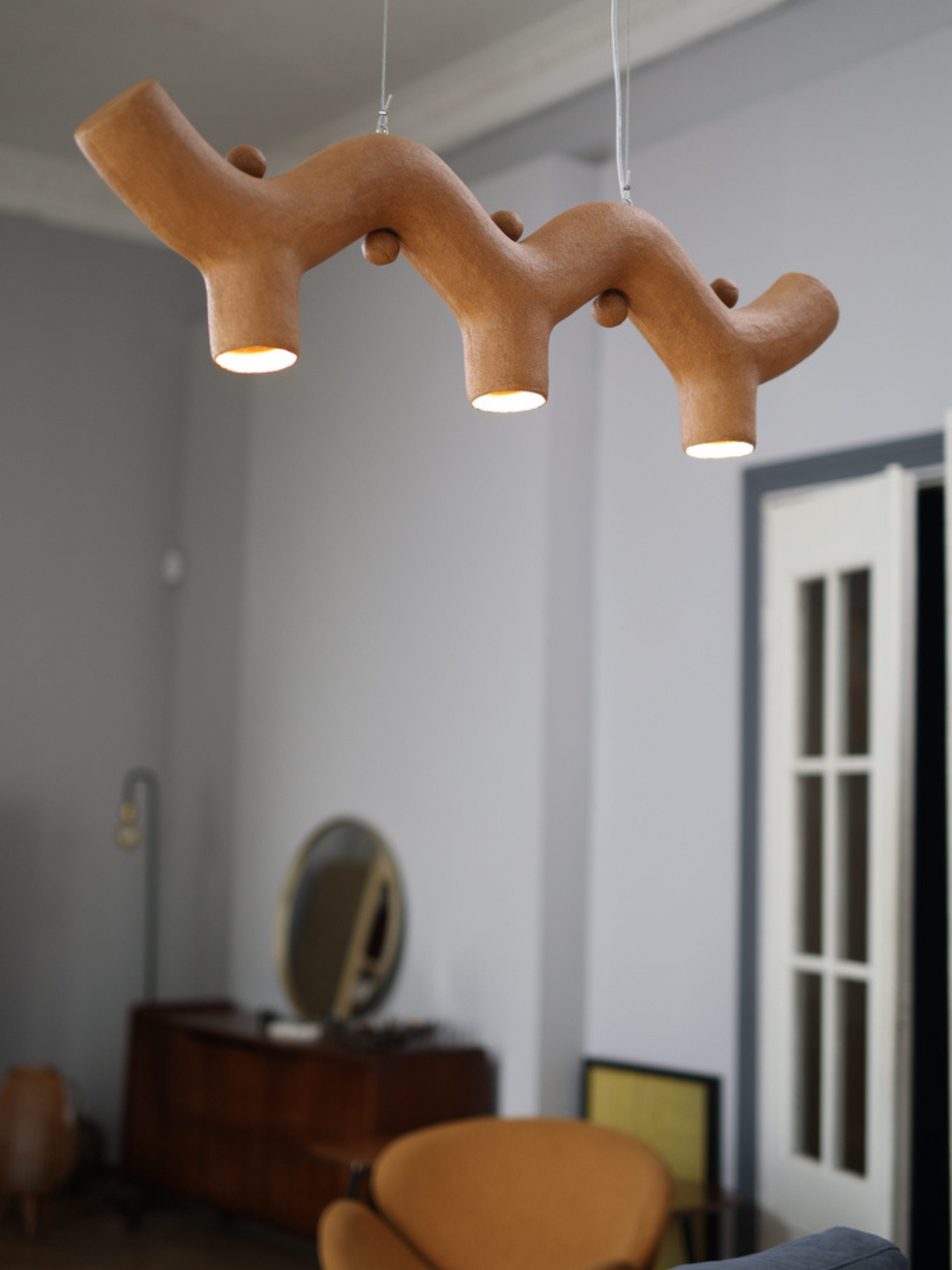 Clay Chandelier 3 lights, LED Pendant light - Khvilya collection | ClayP