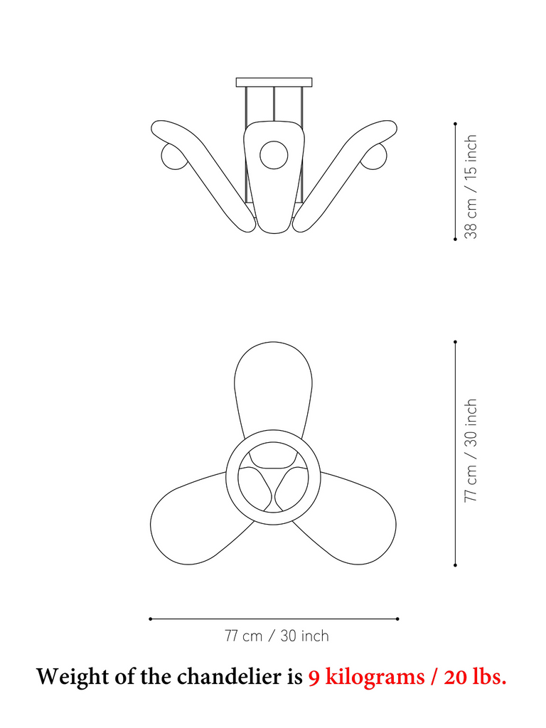 Ceramic Chandelier (Small size) - Solo of Zakohani